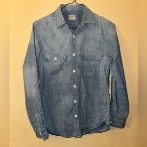 J Crew Men’s Chambray Workshirt, X-Small
